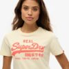 Camiseta ajustada con logo Vintage en neón
