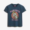 Camiseta ajustada con tatuaje de pedrería