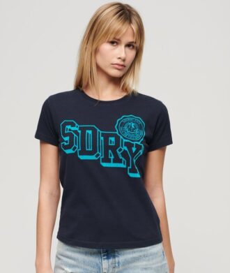 Camiseta ajustada Varsity Flocked
