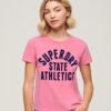 Camiseta ajustada Varsity Flocked