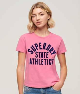 Camiseta ajustada Varsity Flocked