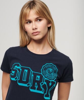 Camiseta ajustada Varsity Flocked