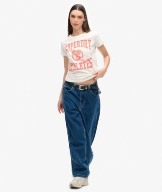 Camiseta ajustada Varsity Flocked