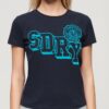 Camiseta ajustada Varsity Flocked