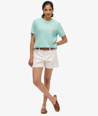 Camiseta con bolsillo teñida con el logotipo Essential