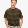 Camiseta con bolsillo y rayas texturizadas
