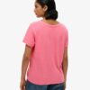 Camiseta con cuello en V bordado y efecto slub