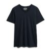 Camiseta con cuello en V y bordes sin rematar