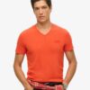 Camiseta con cuello en V y logotipo de Organic Cotton Essential