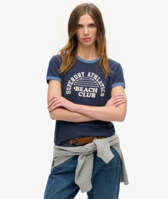 Camiseta con cuello redondo y estampado playero de Athletic Essentials