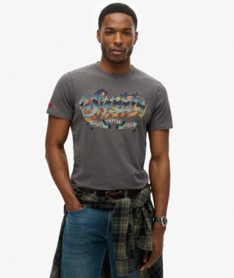 Camiseta con estampado de banda de rock