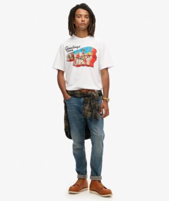 Camiseta con estampado de postal de viaje