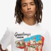 Camiseta con estampado de postal de viaje