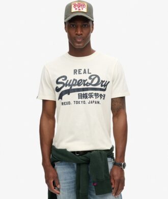 Camiseta con estampado del logotipo Vintage