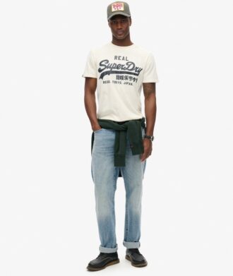 Camiseta con estampado del logotipo Vintage