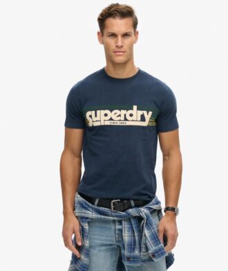 Camiseta con logo a rayas Terrain
