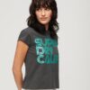 Camiseta con logotipo retro brillante