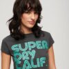 Camiseta con logotipo retro brillante