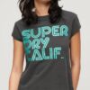 Camiseta con logotipo retro brillante