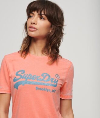 Camiseta con logotipo Vintage decorado