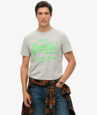 Camiseta con logotipo Vintage neón