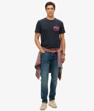 Camiseta con logotipo Vintage neón