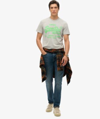 Camiseta con logotipo Vintage neón