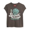 Camiseta con mangas de gorra y estampado decorativo Camiseta con mangas de gorra y estampado decorativo