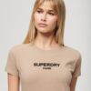 Camiseta corta ajustada con logo Sport Luxe Camiseta corta ajustada con logo Sport Luxe