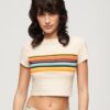 Camiseta corta de rayas Vintage Camiseta corta de rayas Vintage