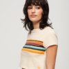 Camiseta corta de rayas Vintage Camiseta corta de rayas Vintage