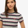 Camiseta corta de rayas Vintage Camiseta corta de rayas Vintage