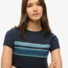 Camiseta corta de rayas Vintage Camiseta corta de rayas Vintage