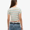Camiseta corta de rayas Vintage Camiseta corta de rayas Vintage