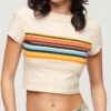 Camiseta corta de rayas Vintage Camiseta corta de rayas Vintage