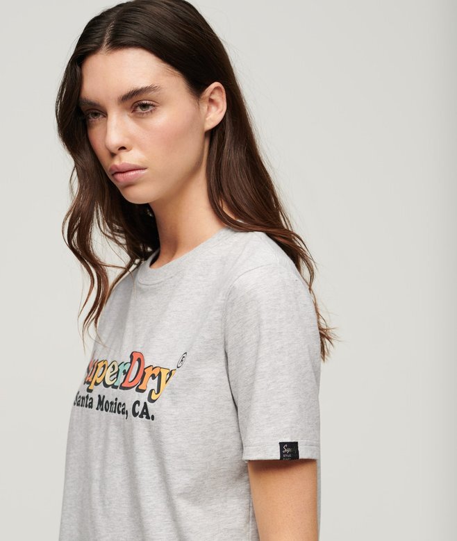 Camiseta de corte holgado con logotipo arcoíris