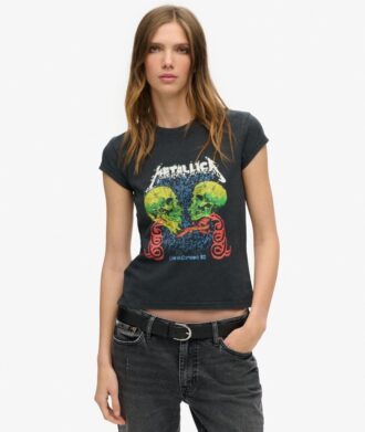 Camiseta de manga corta con banda Metallica X Superdry