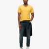 Camiseta de manga corta con cuello en V y efecto slub en los pantalones cortos