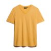 Camiseta de manga corta con cuello en V y efecto slub en los pantalones cortos
