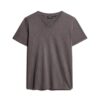 Camiseta de manga corta con cuello en V y efecto slub en los pantalones cortos