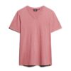 Camiseta de manga corta con cuello en V y efecto slub en los pantalones cortos