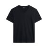Camiseta de manga corta con cuello en V y efecto slub en los pantalones cortos