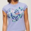 Camiseta de manga corta con estampado floral