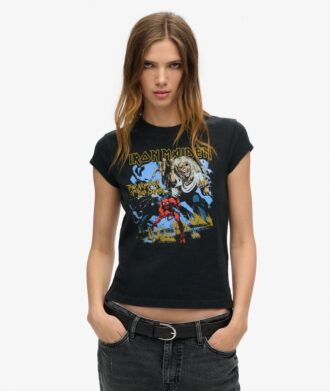 Camiseta de manga corta de Iron Maiden x Superdry Gorra