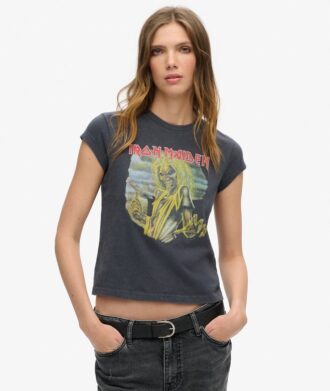Camiseta de manga corta de Iron Maiden x Superdry Gorra