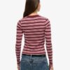 Camiseta de manga larga a rayas