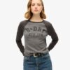 Camiseta de manga larga ajustada con cuello acanalado de Athletic Essentials