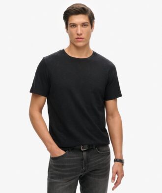 Camiseta de pantalón corto con cuello redondo y tejido slub