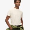 Camiseta de pantalón corto con cuello redondo y tejido slub