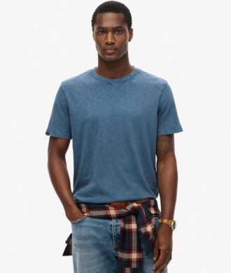 Camiseta de pantalón corto con cuello redondo y tejido slub